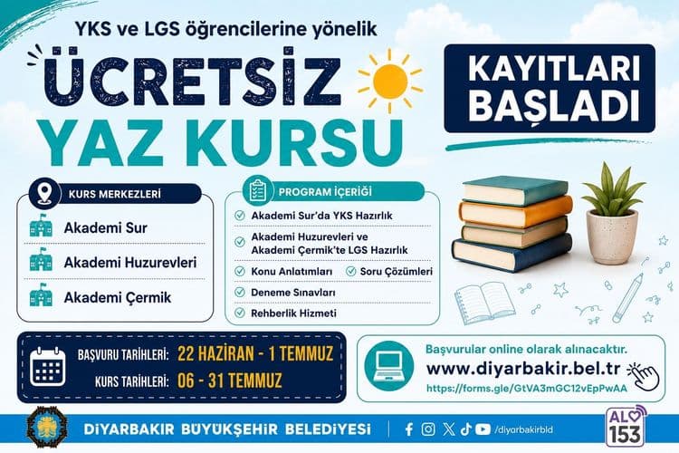 Öğrencilere ücretsiz yaz kursu
