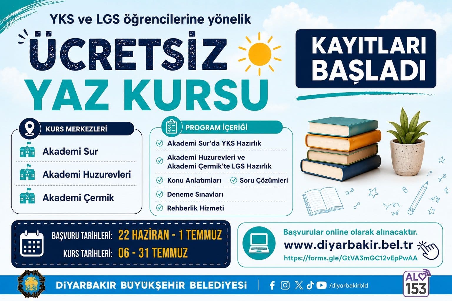 Ücretsiz Yaz Kursları