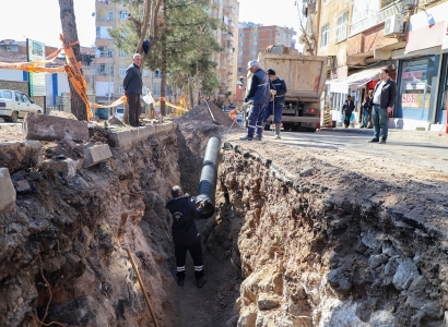 DÎSKÎ, rayîrê xeta kanalîzasyonî ya Taxa Şehîtlîkî bedilnena